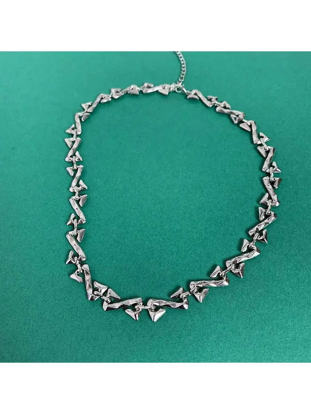 2000s Vintage y2k style cyberpunk opium skater style pendant necklace chain.